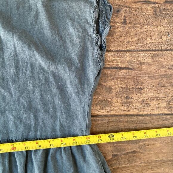 Sonoma Dress Women’s 1X Olive Green Linen Blend Pockets Short Cap Sleeve - Picture 8 of 8